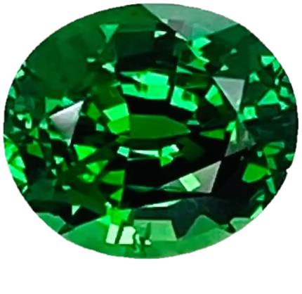 1.03ct Oval Gem Quality - Fine Intense Green Tsavorite
