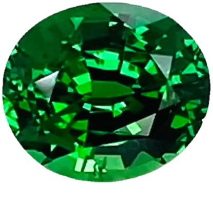 1.03ct Oval Gem Quality - Fine Intense Green Tsavorite