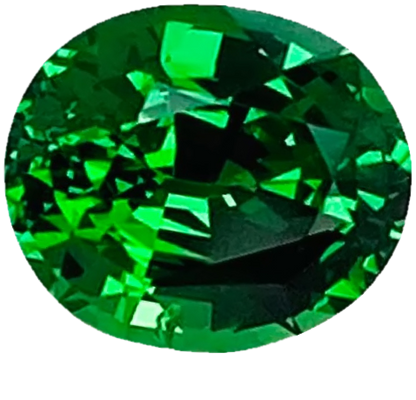1.03ct Oval Gem Quality - Fine Intense Green Tsavorite