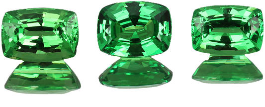 3.33ct Cushion Bright Green Tsavorite