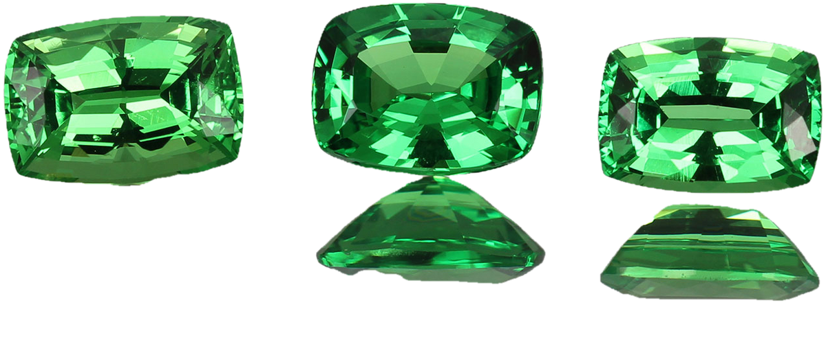 3.33ct Cushion Bright Green Tsavorite