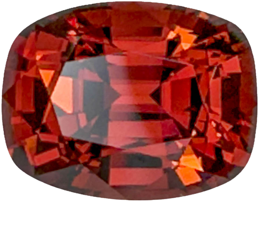 9.36ct Cushion Deep Orange-Red Malaya Garnet