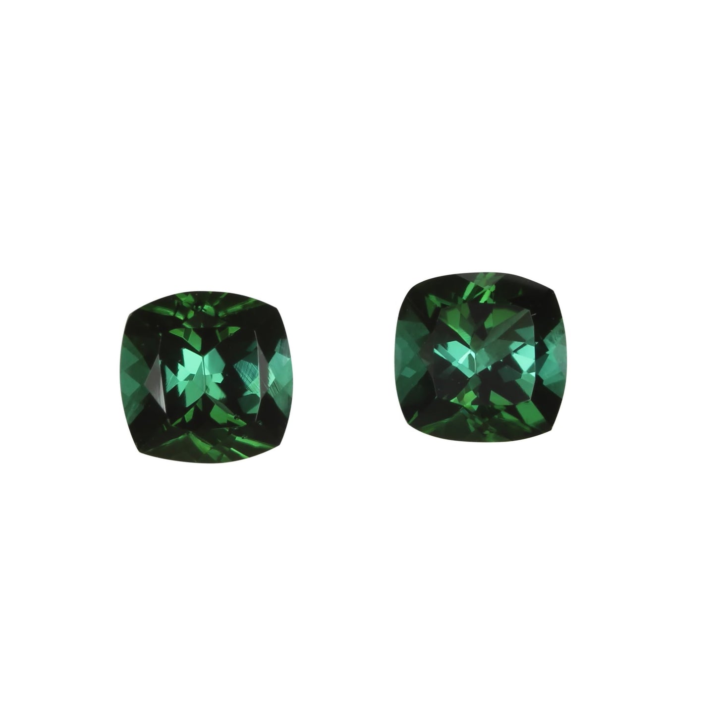 5.5mm Cushion Medium Blue-Green Tourmaline Pair