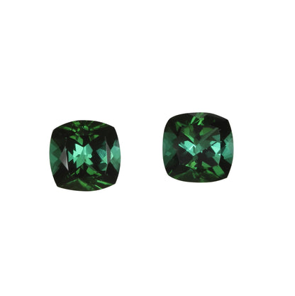 5.5mm Cushion Medium Blue-Green Tourmaline Pair