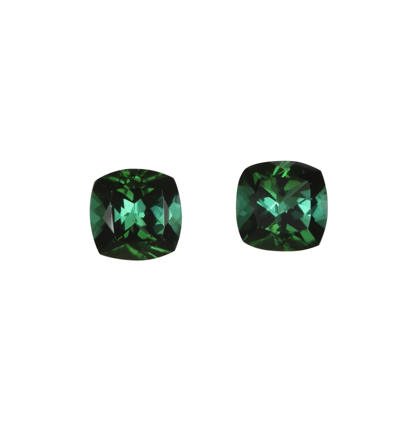 5.5mm Cushion Medium Blue-Green Tourmaline Pair