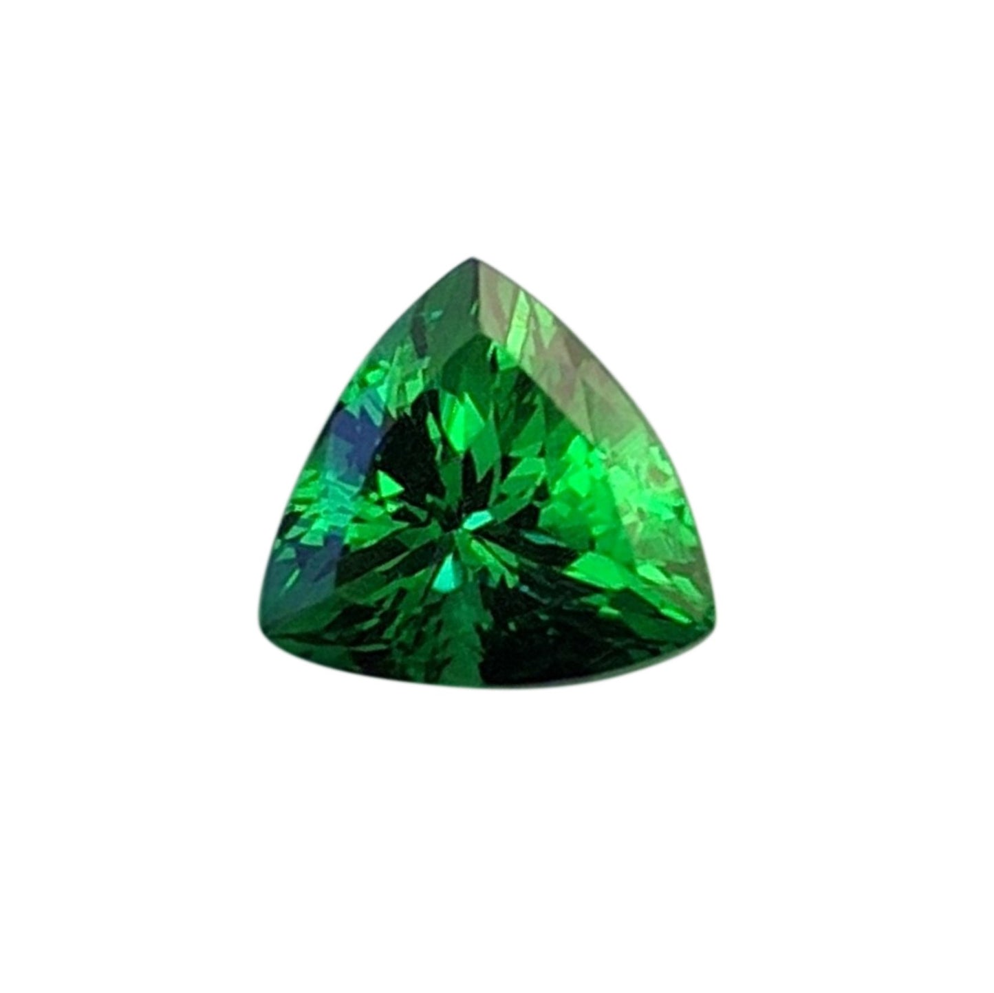 7mm Trillion Fine Intense Green Tsavorite