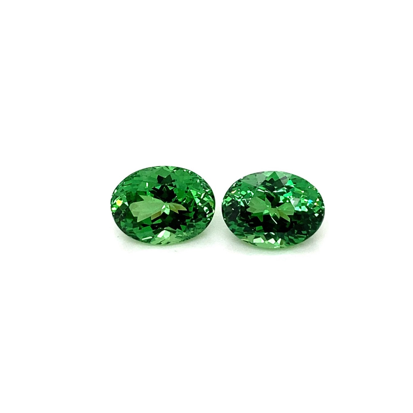 8.11ct Oval Bright Green Tsavorite Pair