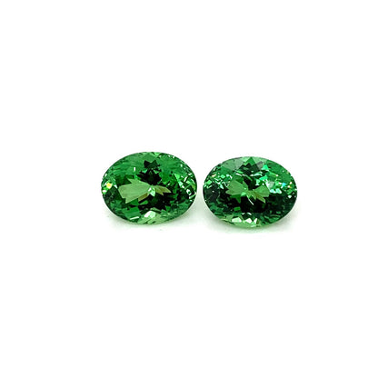 8.11ct Oval Bright Green Tsavorite Pair