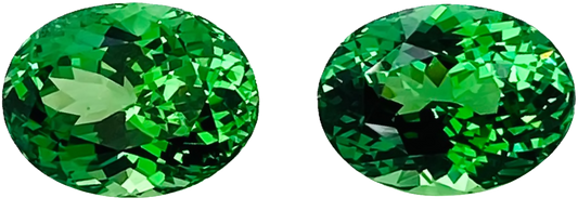 8.11ct Oval Bright Green Tsavorite Pair