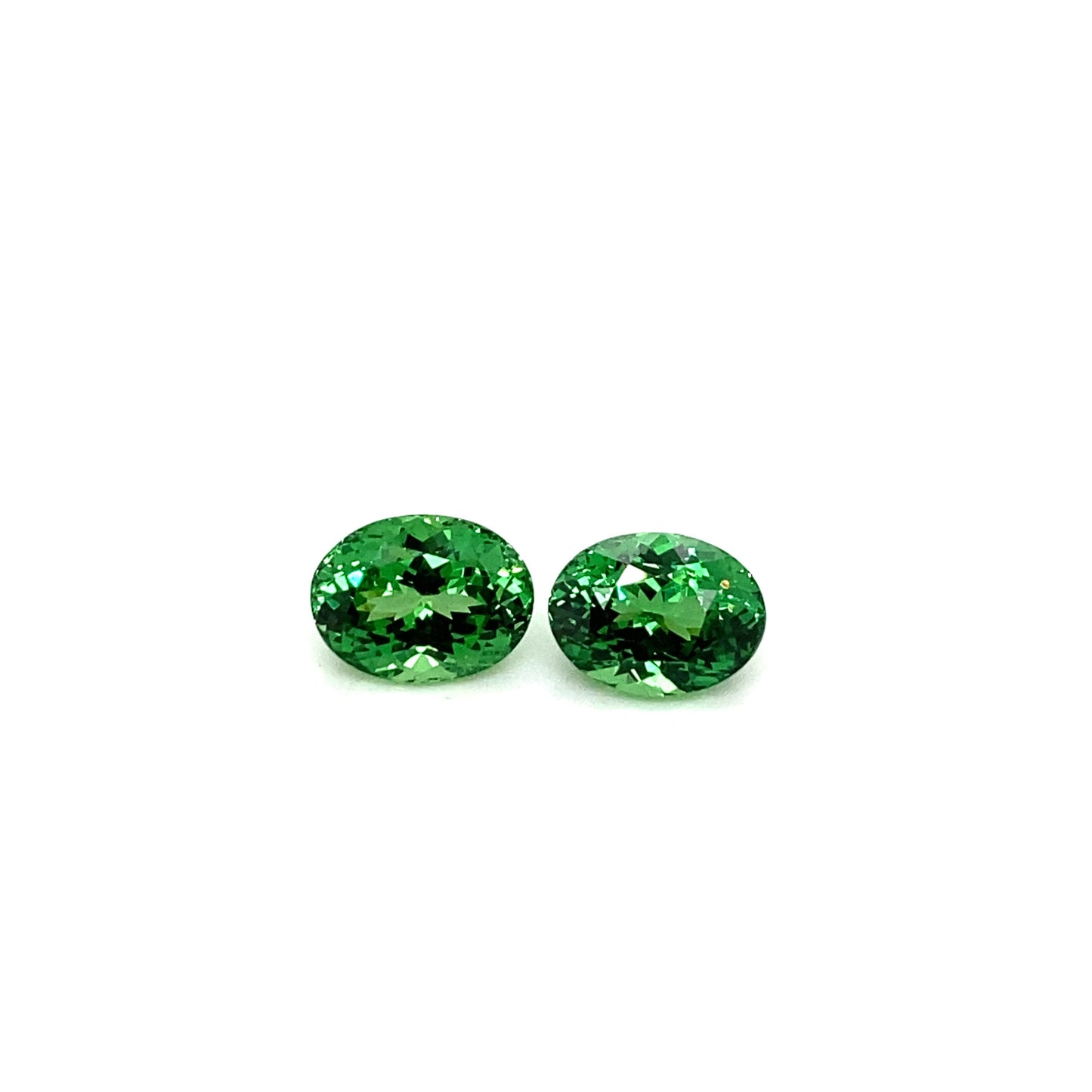 8.11ct Oval Bright Green Tsavorite Pair