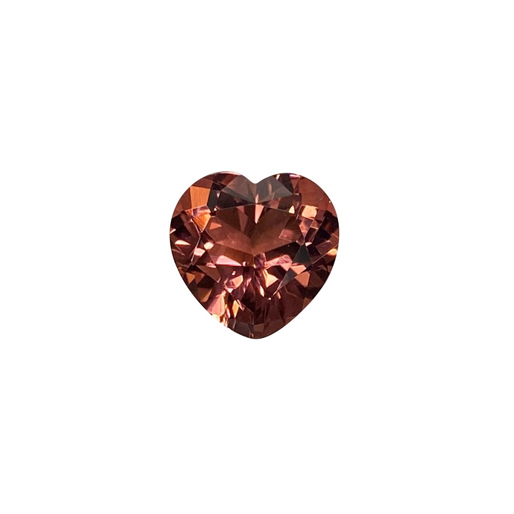 10mm Heart Shape Salmon Pink Tourmaline