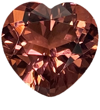10mm Heart Shape Salmon Pink Tourmaline