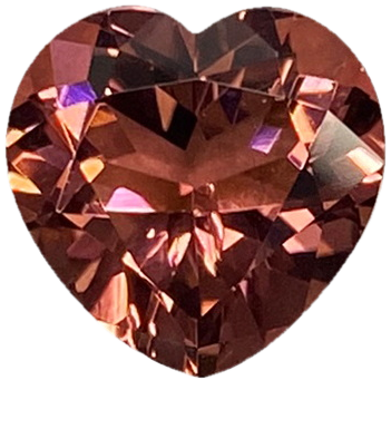 10mm Heart Shape Salmon Pink Tourmaline
