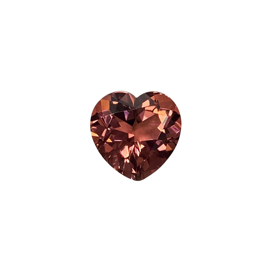 10mm Heart Shape Salmon Pink Tourmaline