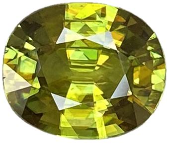 4.2ct Oval Medium Green Sphene