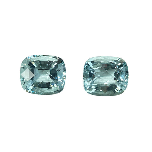 27.72ct Cushion Aquamarine Pair