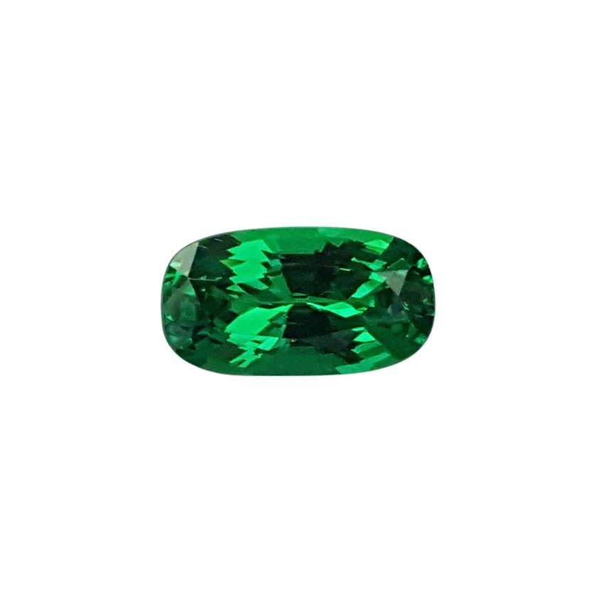 1.6ct Cushion Bright Green Tsavorite
