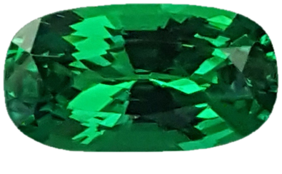 1.6ct Cushion Bright Green Tsavorite