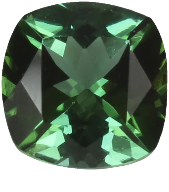 6.5mm Cushion Light Blue Green Tourmaline