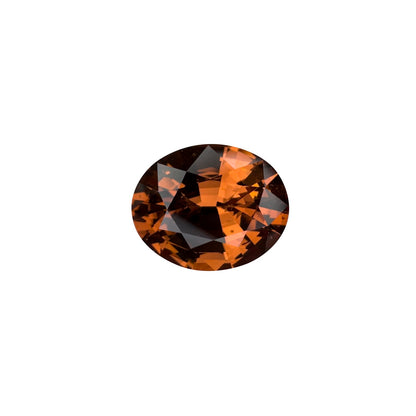 10.2x8.3mm Oval Deep Orange Malaya Garnet