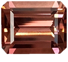 8.9x7.2mm Emerald Cut P Color Tourmaline