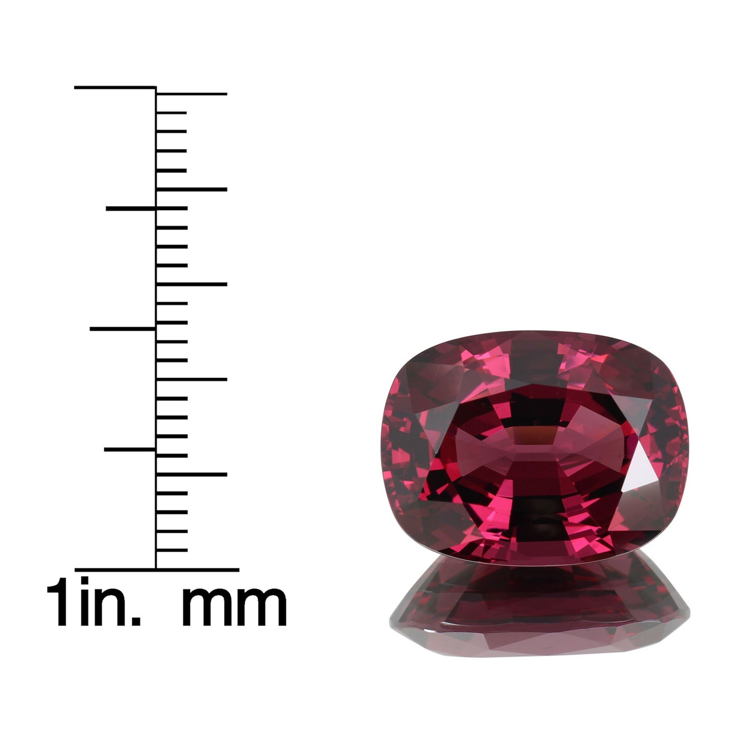 11.26ct Cushion Open Burgundy Rhodolite