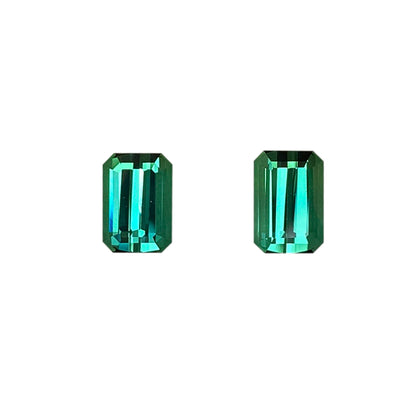 Medium Blue-Green Tourmaline Pair