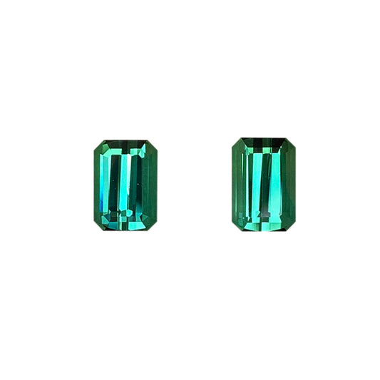 Medium Blue-Green Tourmaline Pair